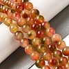 Natural Dyed White Jade Beads Strands G-M402-C04-27-5