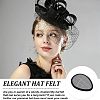 3Pcs 3 Colors Linen Teardrop Fascinator Hat Base for Millinery AJEW-CA0002-77-5