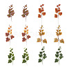 Crafans 30Pcs 6 Colors Artificial Plastic Maple Leaf AJEW-CF0001-03-1