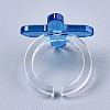 (Jewelry Parties Factory Sale)Transparent Acrylic Cuff Rings RJEW-S047-004A-3