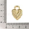 Brass Micro Pave Cubic Zirconia Glass
 Pendants KK-R162-029D-G-3