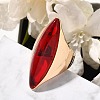Resin Horse Eye Finger Rings RJEW-R006-01G-01-2