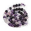 Natural Purple Fluorite Beads Strands G-P530-B08-02-3