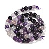 Natural Purple Fluorite Beads Strands G-P530-B08-02-3