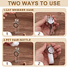 2Pcs Transparent Glass Empty Bottles with 304 Stainless Steel Locket Pendants AJEW-DR00035-4