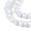 Anti-Tarnish Electroplate Rondelle Glass Beads Strands X-EGLA-T021-4mm-17-01-3