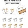 SUPERFINDINGS 12Pcs 2 Colors Brass Screw On Clip Earring Converter KK-FH0005-05-2