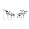 Tibetan Style Alloy Howling Wolf Pendants LS-LF1753Y-NF-3
