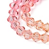 Gradient Color Baking Paint Glass Bead Strands DGLA-A039-T6mm-A03-3