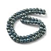 Electroplated Natural Lava Rock Beads Strands G-A251-B01-01B-1