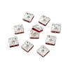 Brass Rhinestone Spacer Beads X1-RSB072-08S-5