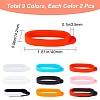 18Pcs 9 Colors Silicone Pendant SIL-GF0001-21-2