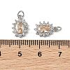 SHEGRACE Brass Micro Pave Cubic Zirconia Pendants XGRQ2O263-446A-P-3