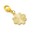 10Pcs 5 Styles Flower Alloy Enamel Pendant Decorations HJEW-JM02749-5