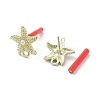 Rack Plating Golden Alloy with ABS Pearl Stud Earring Findings EJEW-B036-03G-08-2