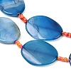 Natural Banded Agate Beads Strands G-P605-L02-03-5