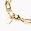 Brass Paperclip Chain Bracelets BJEW-H537-10G-2