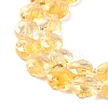 Heated Natural Citrine Beads Strands G-N342-17-4