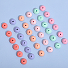 CHGCRAFT 180Pcs 6 Colors Rondelle Food Grade Eco-Friendly Silicone Abacus Beads SIL-CA0003-15-6