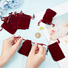 Beebeecraft 25Pcs Rectangle Velvet Drawstring Pouches TP-BBC0001-04B-02-3