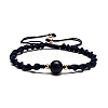 Adjustable Round Natural Gemstone Beads Bracelets for Women or Men BJEW-JB06840-3