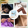 Natural Gemstone Autumn Pumpkin Pendant Locking Stitch Markers HJEW-AB00610-6
