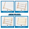 3-Tier Assembled Wood Organizer Display Risers ODIS-WH0002-84-4