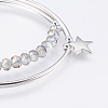Electroplate Glass Beads 2 Wrap Bracelets BJEW-JB03472-03-2
