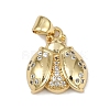 Brass Micro Pave Cubic Zirconia Pendants KK-A260-07C-G-1