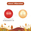   Gradient Round ABS Plastic Imitation Pearl No Hole Beads FIND-PH0007-81-2