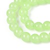 Baking Paint Imitation Jade Glass Round Bead Strands X1-DGLA-Q021-8mm-08-3