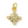 Brass Micro Pave Cubic Zirconia Charms KK-M283-16B-01-1