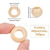 160Pcs 4 Colors Wood Beads WOOD-NB0002-92-2