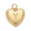 Rack Plating Real 18K Gold Plated Brass Pendants KK-E260-01G-Y-1