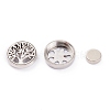 304 Stainless Steel Magnetic Diffuser Locket Aromatherapy Essential Oil Buckle AJEW-M027-11P-2