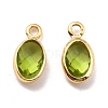 Eco-Friendly Brass with Glass Pendants KK-K268-01V-2
