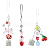3pcs 3 Styles Acrylic Mobile Straps MOBA-SZ0001-14-1