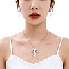Acrylic Imitation Pearl with Alloy Pendants PALLOY-YW00001-5