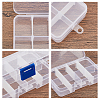 8 Grids Transparent Acrylic Bead Organizer Containers CON-WH0087-32-4