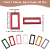140Pcs 7 Colors Wood Pendants WOOD-NB0002-29-2