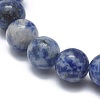 Natural Blue Spot Jasper Bead Stretch Bracelets X-BJEW-K212-B-039-3