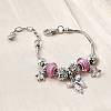 Alloy Enamel European Beads Charm Bracelets BJEW-F495-22P-4