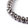 Faceted Electroplate Glass Rondelle Bead Strands X-EGLA-R080-6mm-04-2