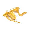 Zinc Alloy Crystal Rhinestone Enamel Brooch JEWB-U010-02G-01-2
