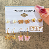 Alloy & Plastic Pearl Earring Sets WG17A46-23-1