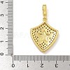 Rack Plating Brass Micro Pave Cubic Zirconia Pendants KK-I718-10G-03-3