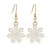 Snowflake Alloy Enamel Dangle Earrings FS-WGD9918-02-1