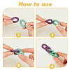 Spray Painted ABS Plastic & Acrylic Linking Rings OACR-FH0001-040-4