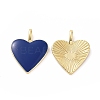 Brass Enamel Pendants KK-P204-14G-3
