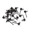 304 Stainless Steel Ball Stud Earring Findings X-STAS-G099-09B-1